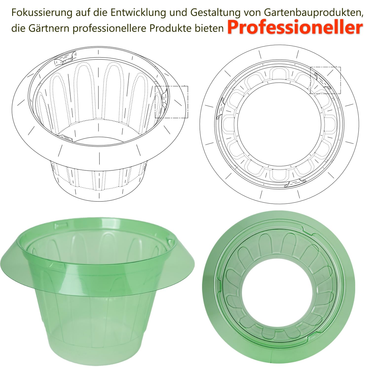 Schneckenkragen； Neueste Mittelgroßer Schneckenschutzring,Schneckenschutz Kann Ergänzung zum Pflanzenhut um einen Minitreibhaus zu kreieren.