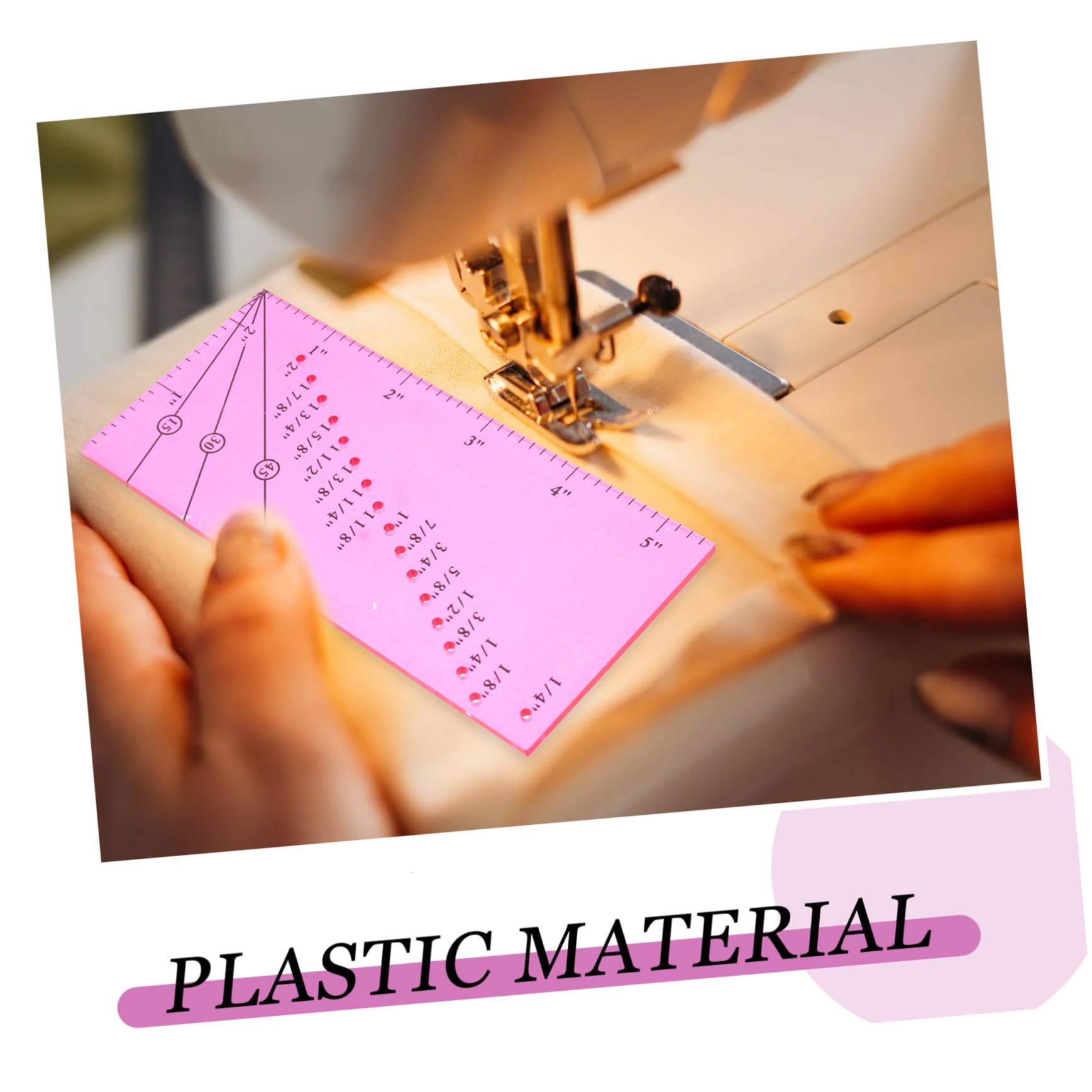 EXCEART 3sets Righello Per Quilting Righello Per Patchwork Accessorio Per Cucito Fai Da Te Con Guida Magnetica e Misura Del Giunto