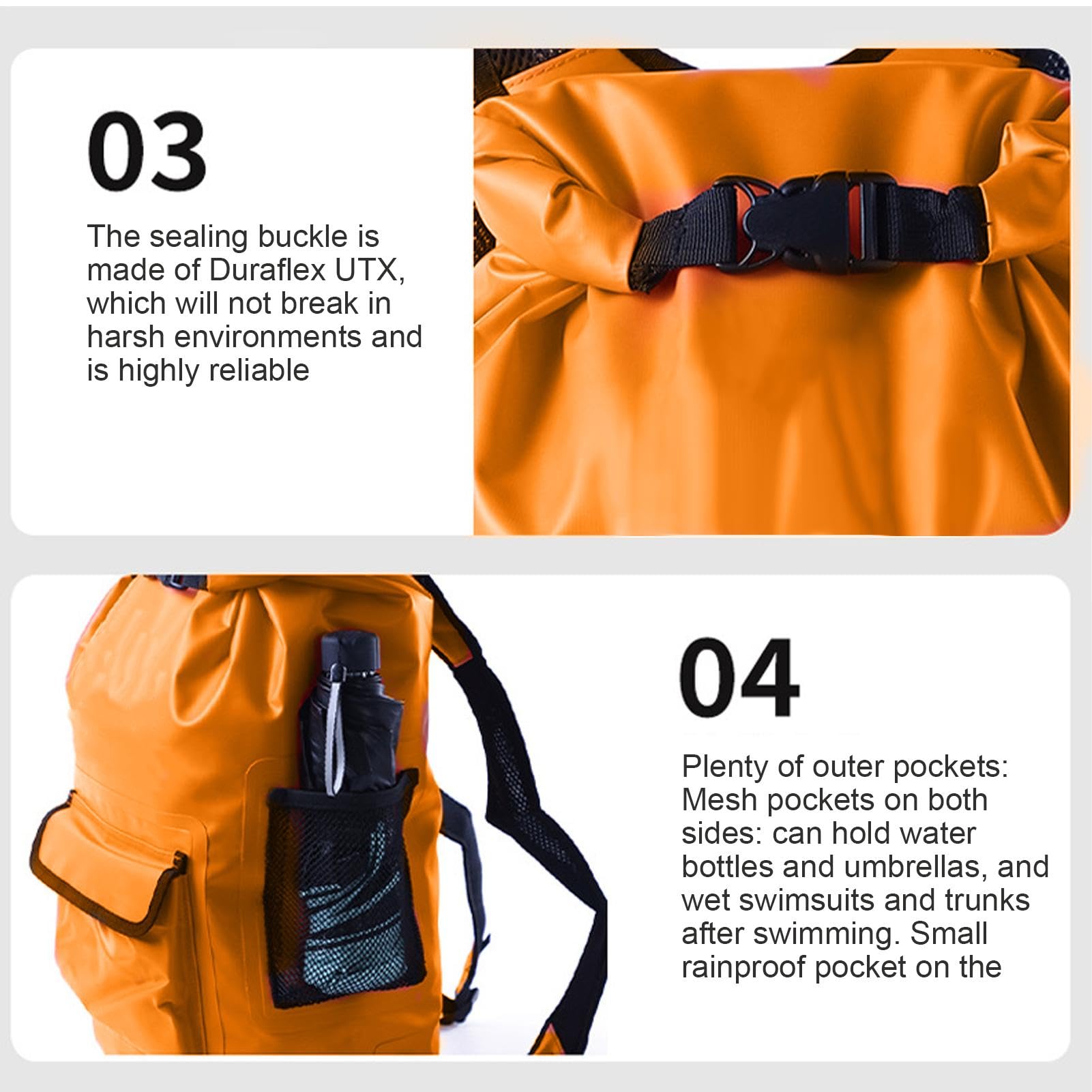 Bolsas secas para kayak impermeable e impermeable para kayak Mochila de | Accesorios deportivos de agua flotantes al aire libre portátiles al aire libre para viaj