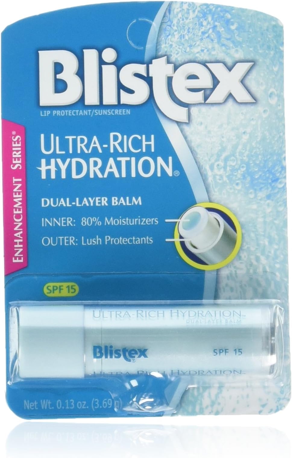 Blistex Ultra-Rich Hydration Dual Layer Lip Balm, SPF 15.13 oz (Pack of 2)