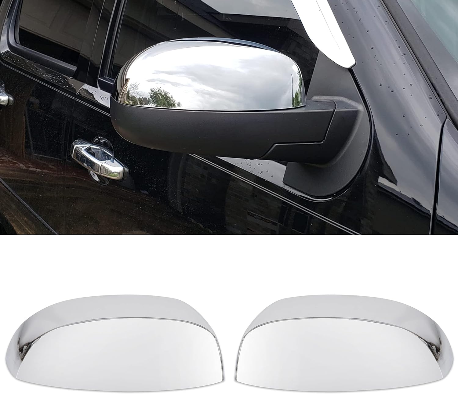 Buy GMC SIERRA CHROME MIRROR COVERS FOR 2014-2015 (LOWER MIRRORS) In - Foto 4