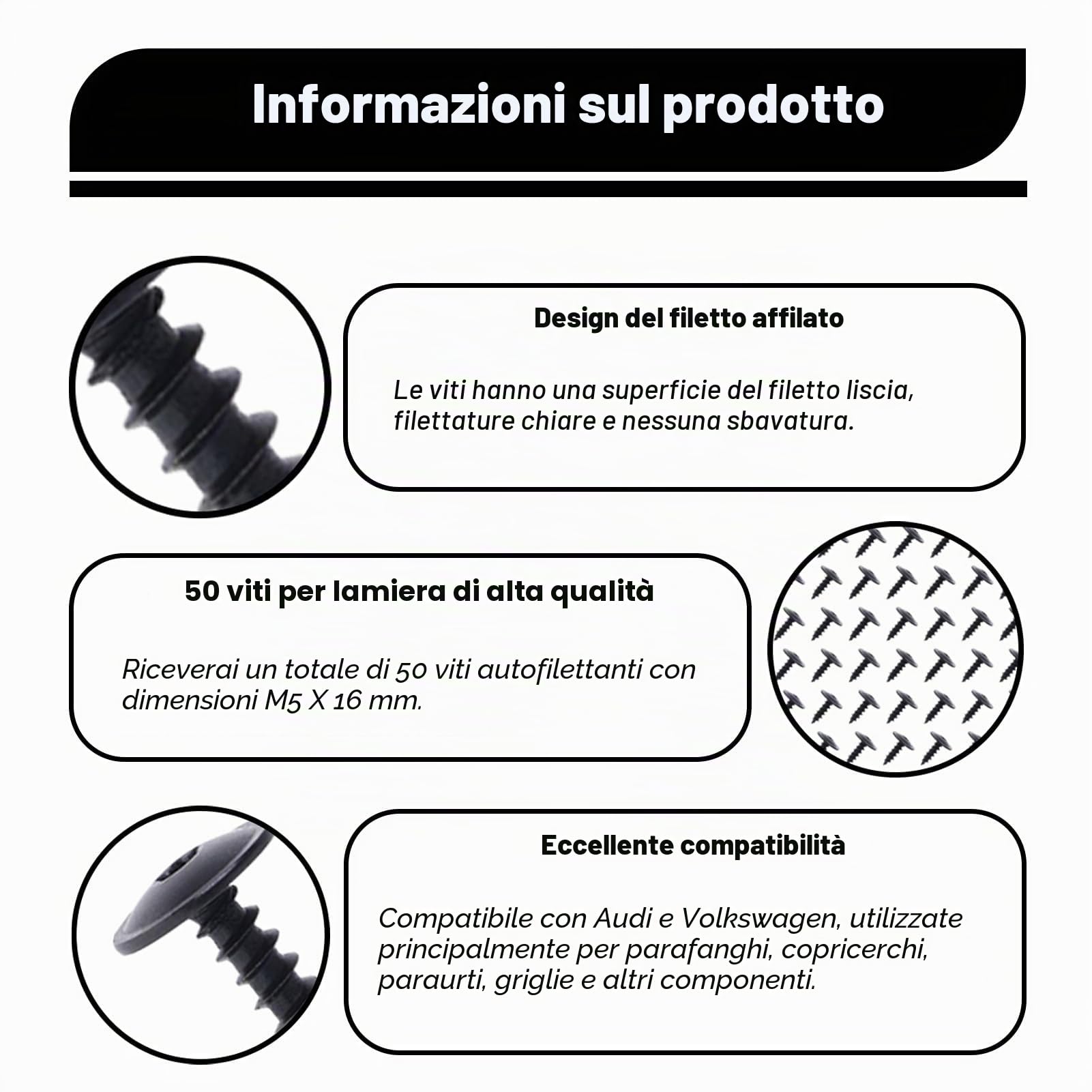Viti Autofilettanti per Lamiera Acciaio Inox con Guarnizione e Rondella Esagonale 5,5–6 x 19 mm Nero, Viti Carrozzeria Auto per Metallo Plastica Lamiera Riparazione 30 Pezzi