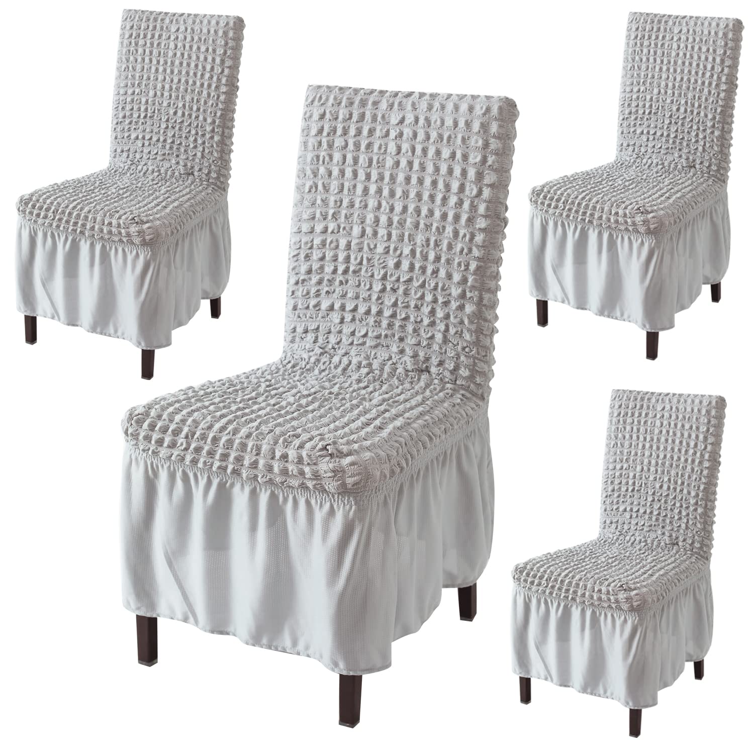 Hokipo Turkish Bubble Chair Cover With Frills Set Of 4 (Ar-4616-B7*4, Grey) - Polyester (B0BQ2RST13) Amazon Price History, Amazon Price Tracker