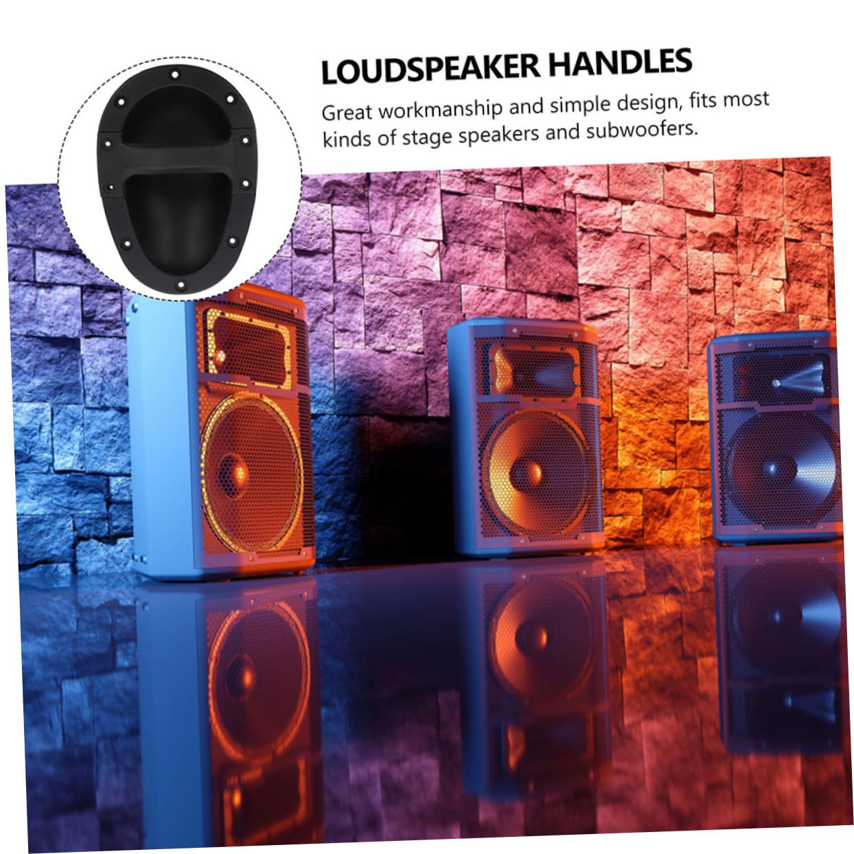 DOITOOL 4sets Guitar Amplifier Handle Replacement Speaker Handle Part Lightweight Plastic for Easy Installation 4pcs*4