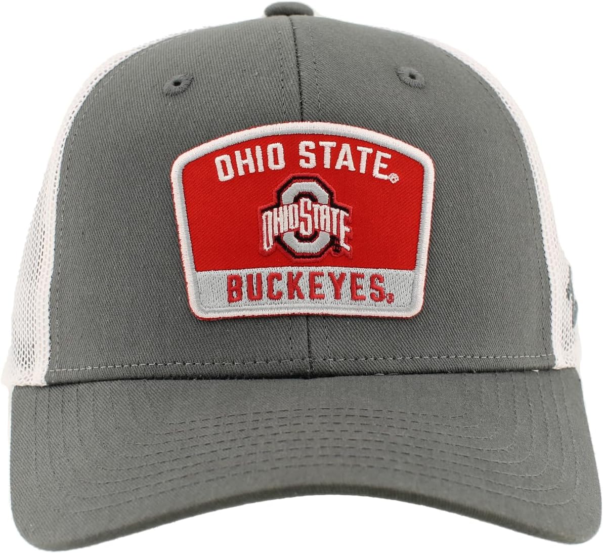 Ohio State Buckeyes NCAA Officially Licensed Snapback Hat Big Rig Patch Smoke White Switchback - Image 2