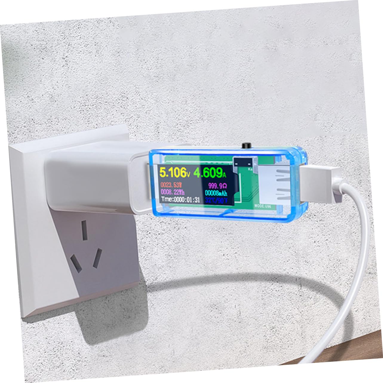 jojofuny 4pcs USB Tester Multimeter Power for USB Devices High-Definition LCD Voltage and Monitor Compact and Portable for Accurate