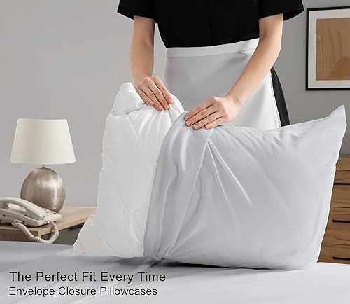 Miniatura 7 de RUVANTI Sábanas de 100 % algodón percal tamaño King, refrescantes y transpirables, duraderas, con una sensación nítida, suave y cómoda, bolsillo