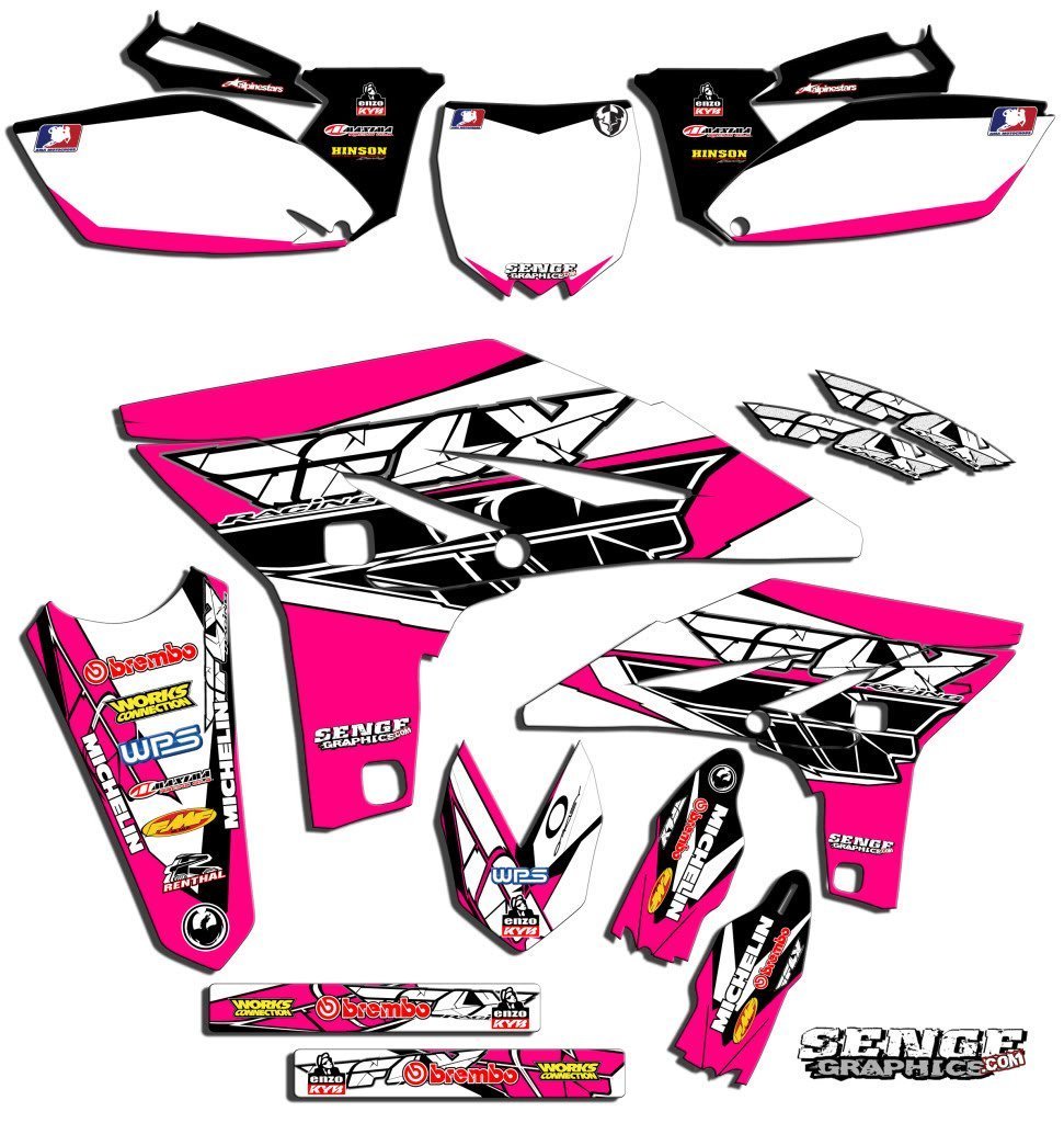 Amazon.com: 1996-1999 YZ 250 2-Stroke 13 Fly Pink Senge Graphics