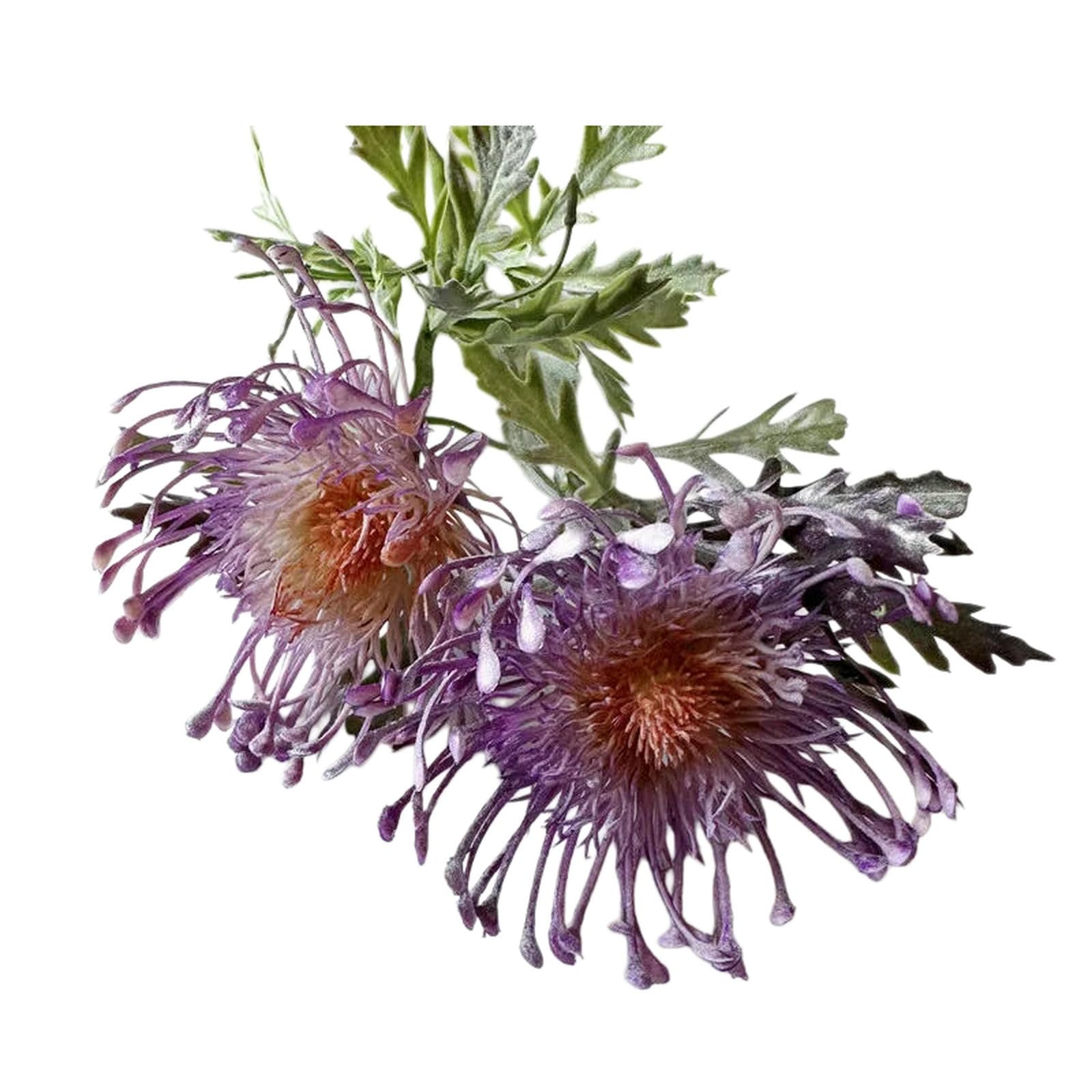Fleur de chrysanthème artificielle violette contre les pièces sombres - Lot de 5