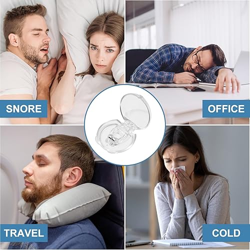 Miniatura 6 de Paquete de 8 dilatadores nasales para detener los ronquidos, utiliza imanes ajustables de silicona para aliviar cómodamente y eficazmente los