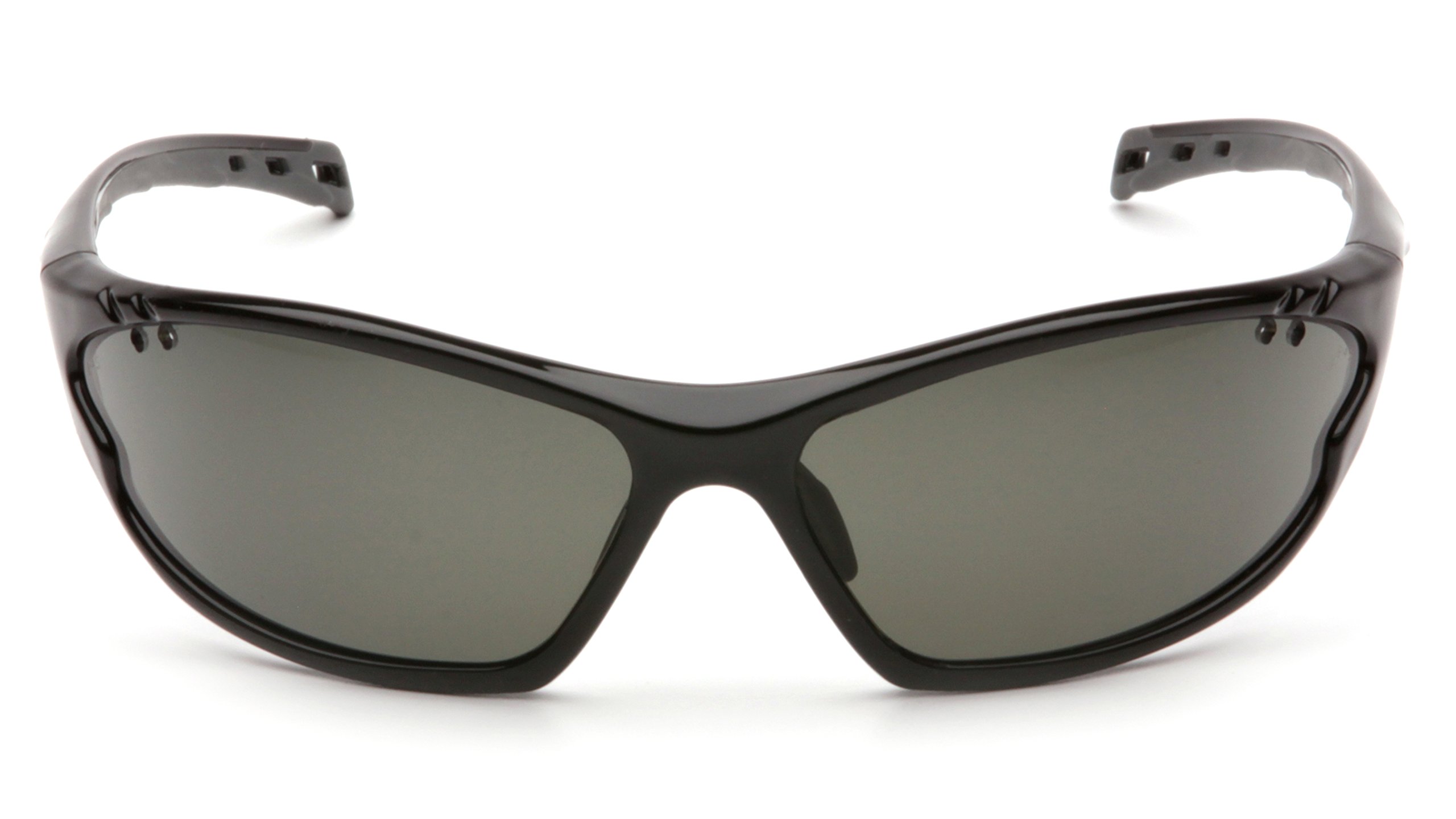 Pyramex SB7721D PMXCITE - Gafas de seguridad polarizadas ligeras, lentes polarizadas grises, color negro