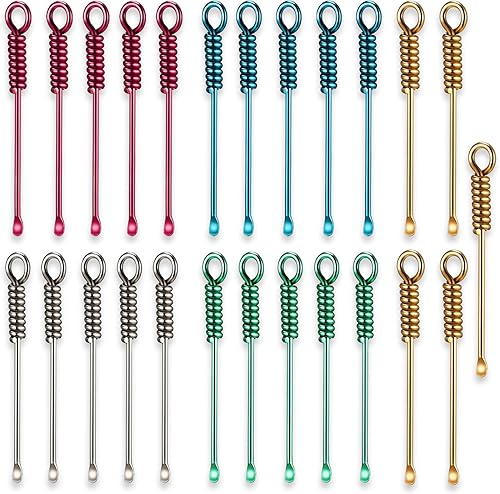 Miniatura 7 de 10 piezas mini cuchara pequeña pala cuchara portátil colgante cucharas pequeñas polvo cucharas para especias sales arena especias cucharada