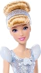 Mattel Disney Princess Poupée Cendrillon dans la mode pétillante avec jupe amovible, bandeau et chaussures, Posable & Collectionnable, inspirée par le film