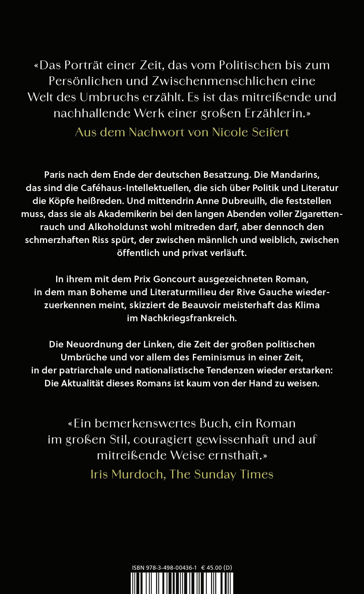 Die Mandarins von Paris: «Das mitreißende Werk einer großen Erzählerin.» Nicole Seifert. In neuer Übersetzung!