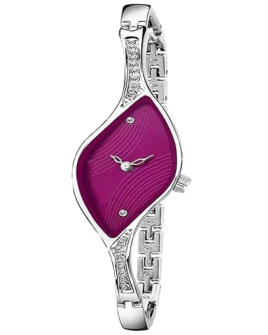 Watch for Girls Analogue Fancy Blue Dial Diamond Studded Stainless Steel Bracelet Strap Ladies Wrist Watch Stylish Latest Watch for Women/Watch for Girls/Ladies Watch/Blue Dail Watch