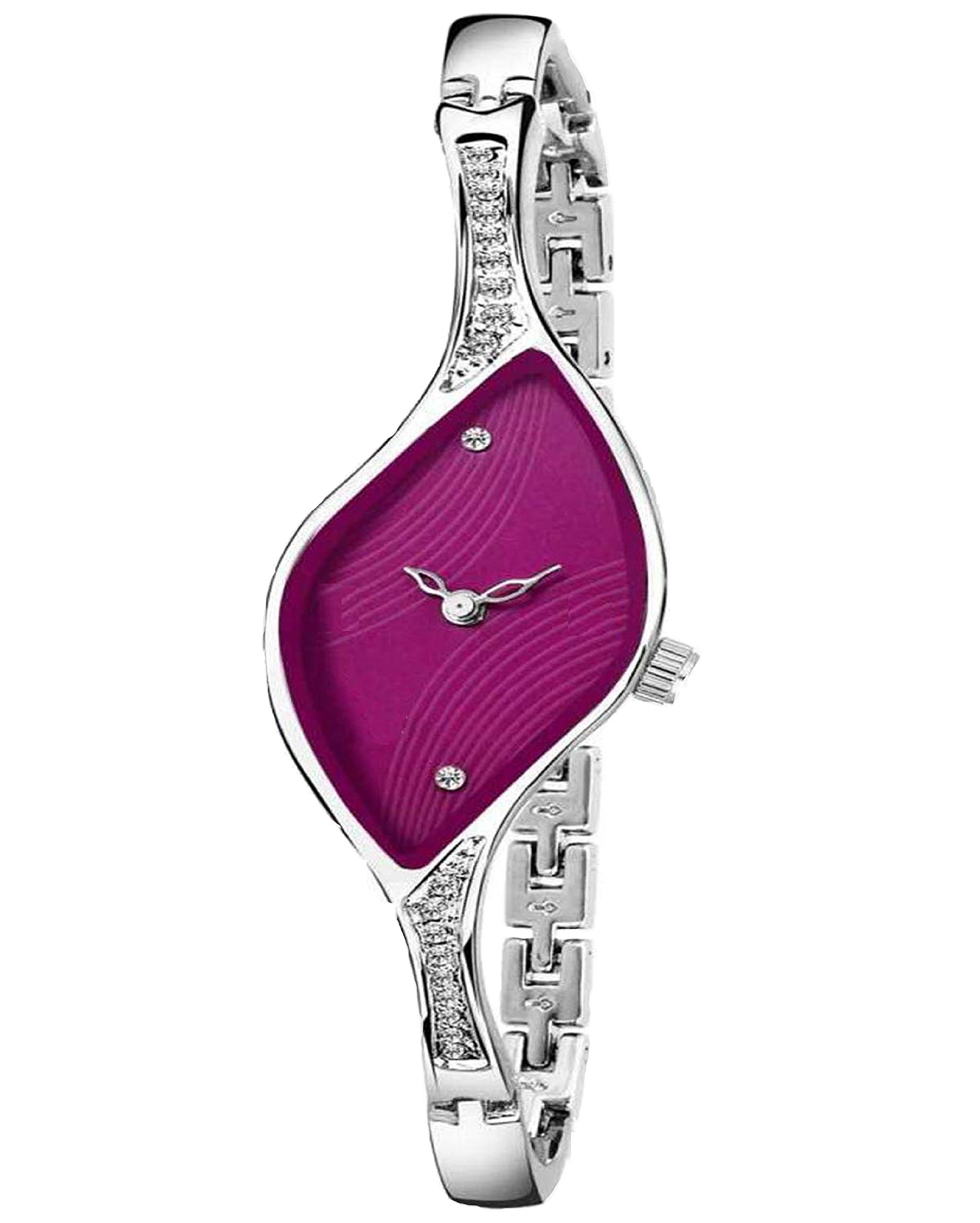 SS Collection Diamond Studded Stainless Steel Bracelet Strap Analogue Purple Dial Womens Watch (B07PBRH9F9) Amazon Price History, Amazon Price Tracker