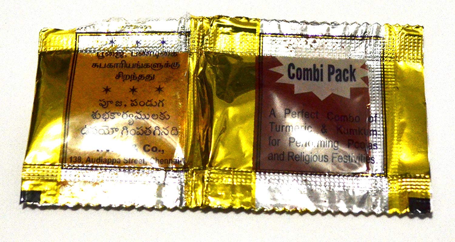 Gopuram Haldi & Kumkum Thamboolam Pack (50 Kumkum + 50 Turmeric) (5 Pack)