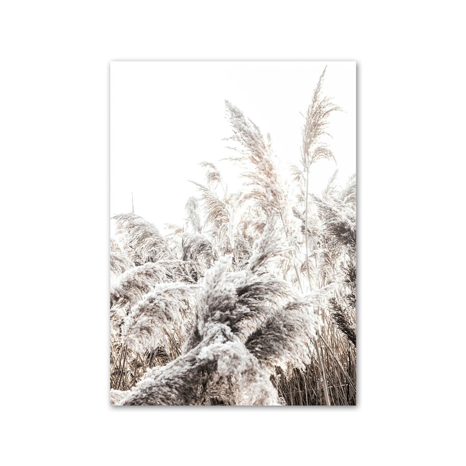 1pc Farmhouse Highland Cow Wall Art Neutral Animal Prints Grass And Sand In Hands Posters For Living Room Decor(F,A4 21X30cm No Framed)