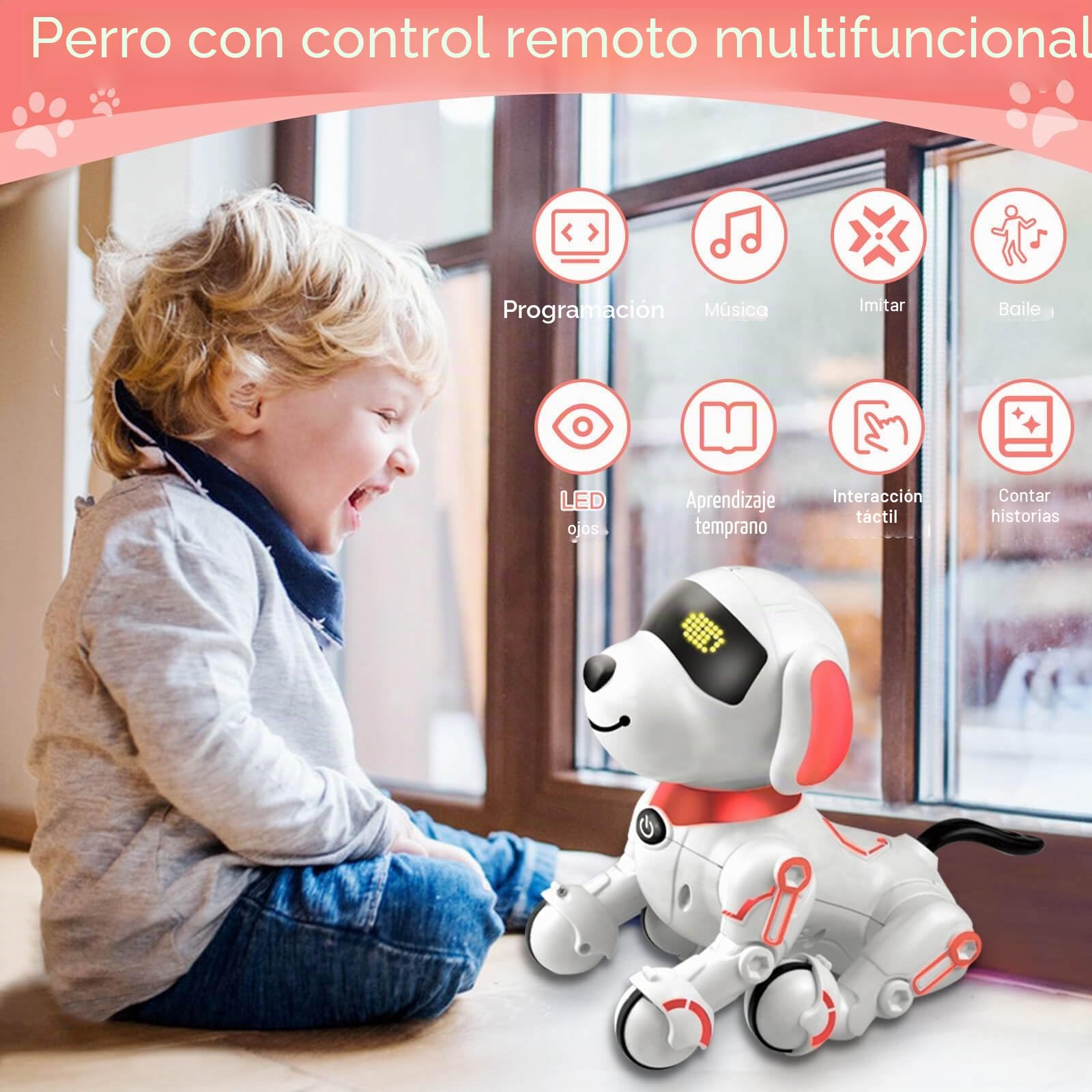 Juguetes robot para niños de 8 a 12 años, perro robot con control remoto, educativo y entretenimiento