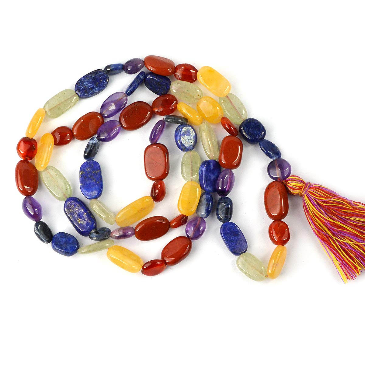 Reiki Crystal Products 7 Chakra Mala Oval Bead Crystal Stone Mala for Reiki Healing Crystal Stones (Color : Multi) (B092DKT81Y) Amazon Price History, Amazon Price Tracker