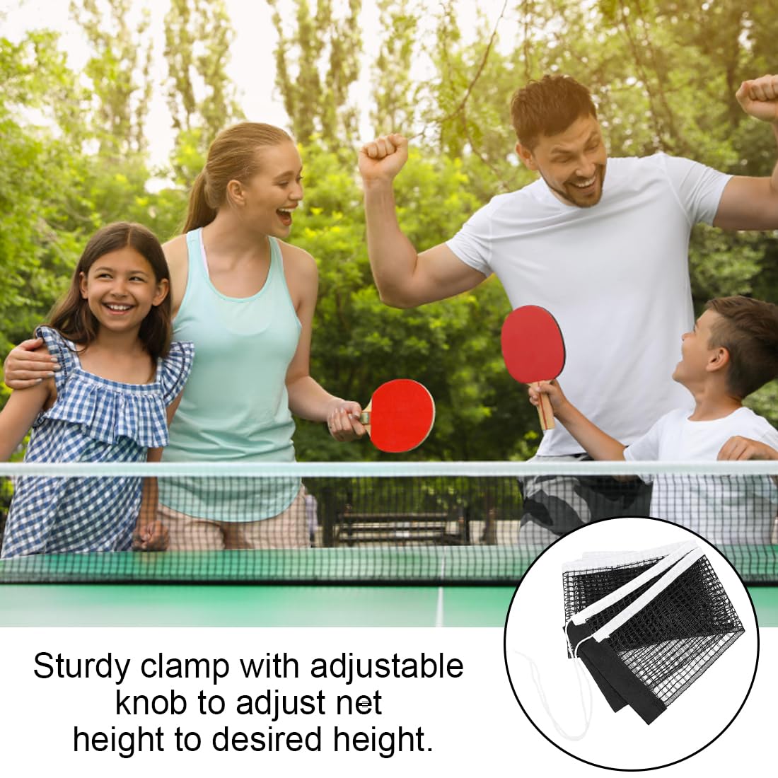Red de Ping Pong Retráctil Ajustable, Portátil, Ideal para Tenis de Mesa