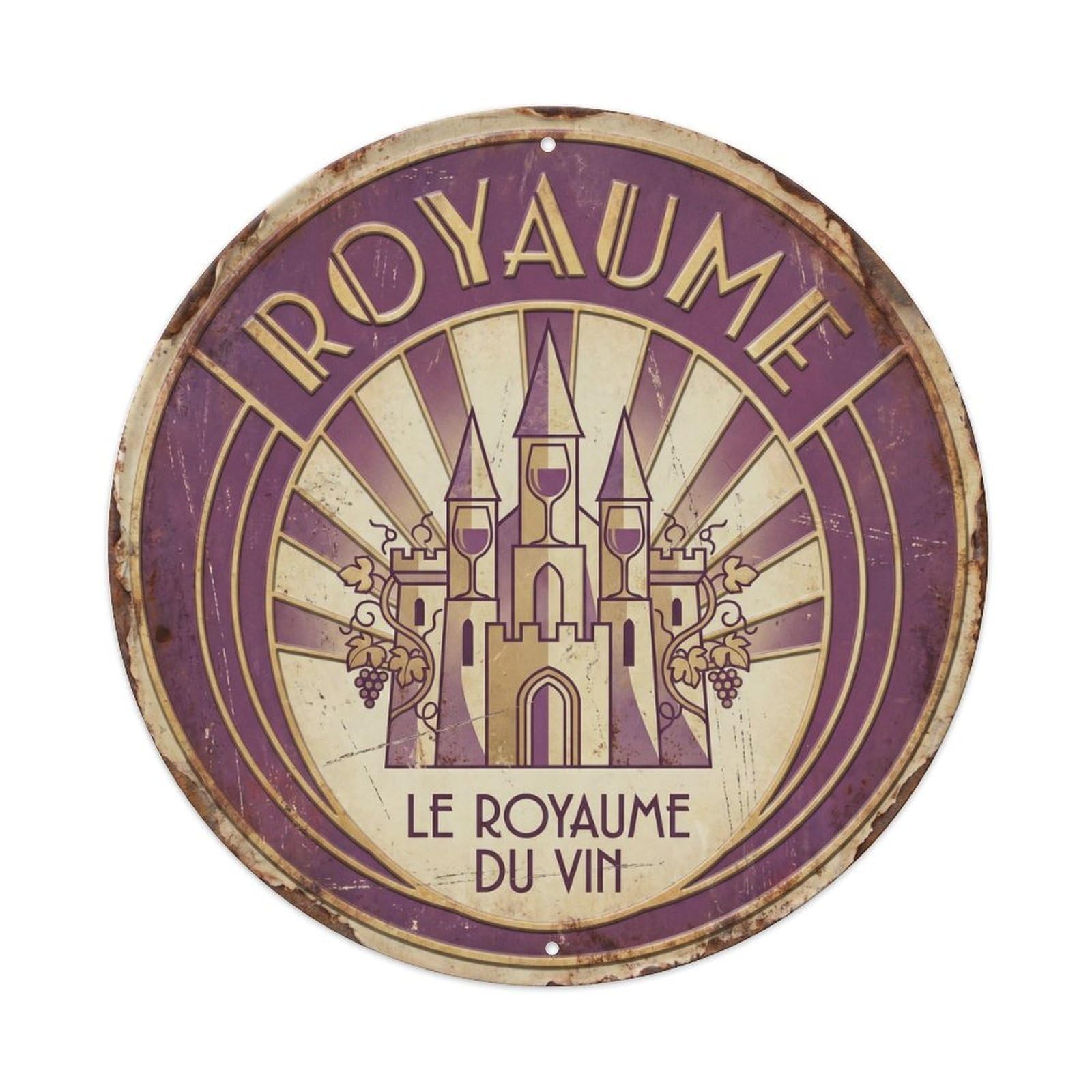 Realm Humorous Tavern Realm Vintage Metal Tin Sign Plaque Wall Decor for Cafe, Club Bar, Office, Garden Metal Poster 8x8Inch