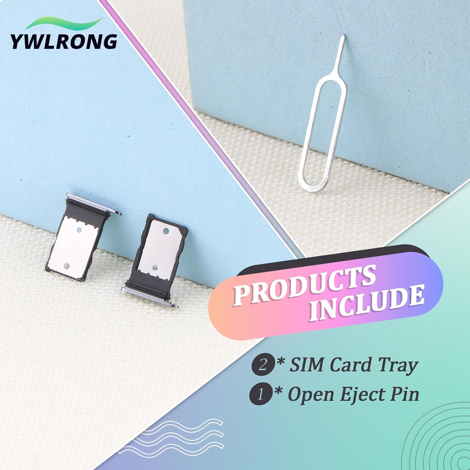 2PCS SIM Card Tray for Google Pixel 9 Pro XL SIM Card Slot Holder Replacement for Google Pixel 9 Pro XL GGX8B GZC4K GQ57S with Open Eject Pin