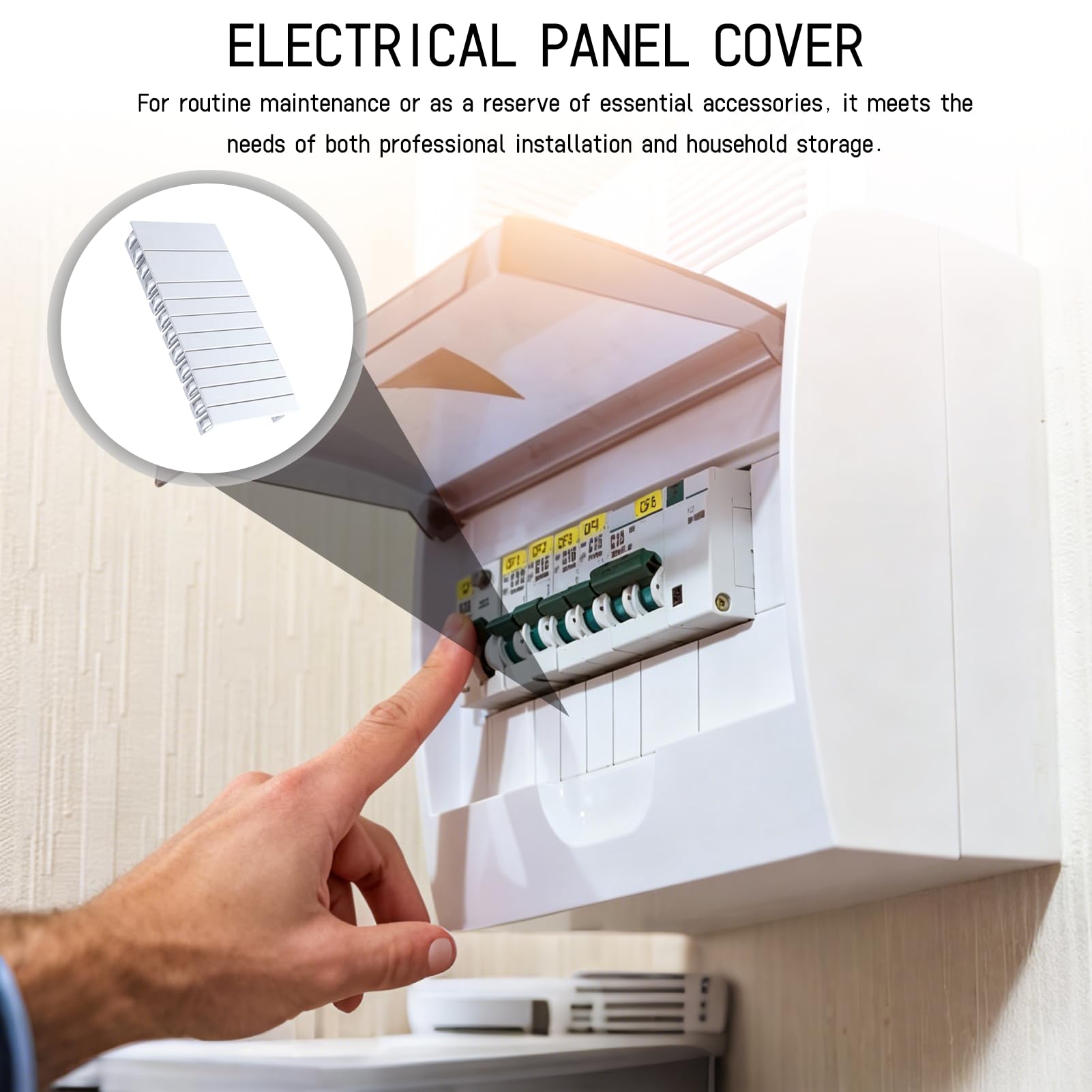 Cache-Vide pour Tableau Électrique Modulaire Blanc 12pces, Compatible Standard