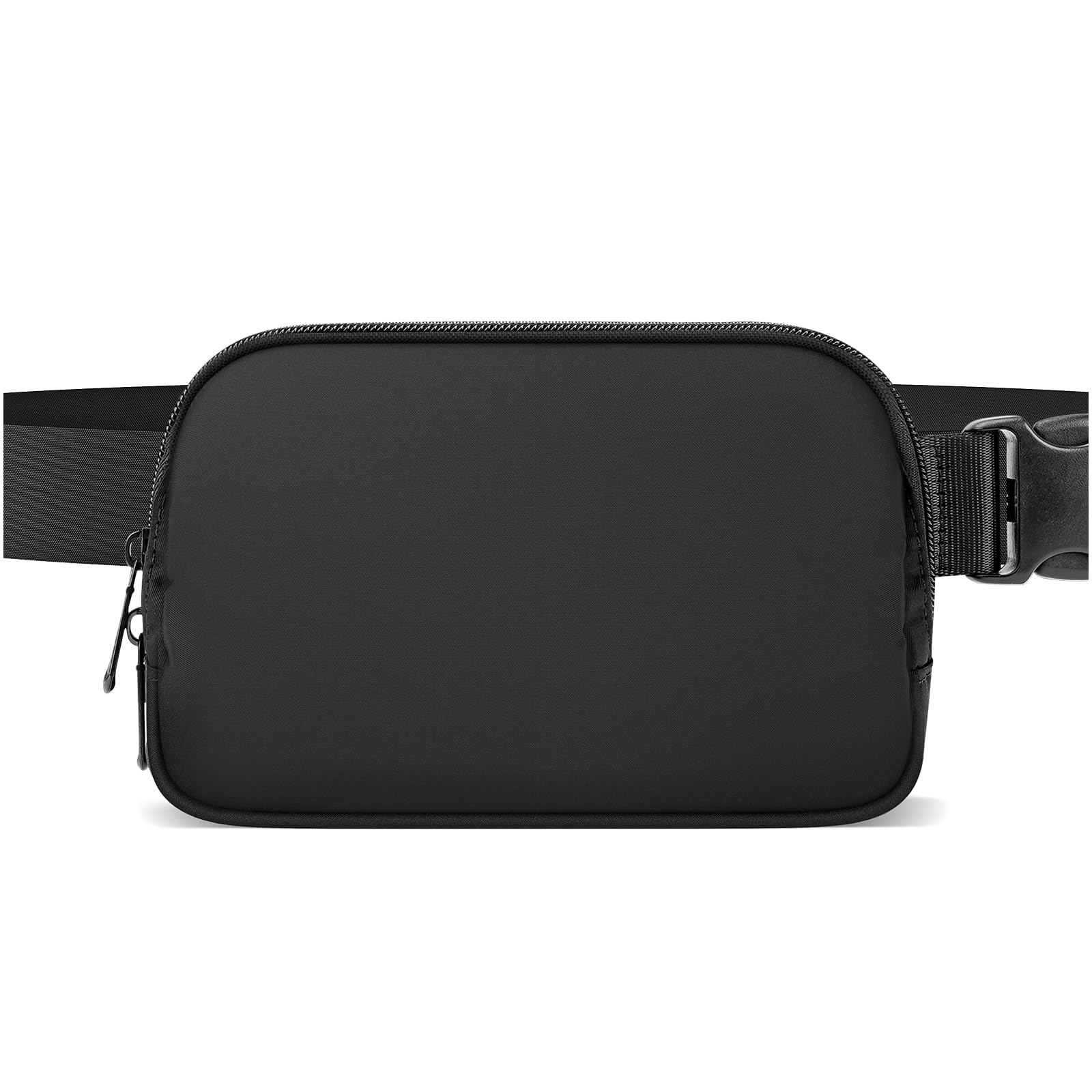 Extra Long Strap Fanny Pack, 60 Inch Max Adjustable Plus Size Crossbody Bag, Extended Length Waist Bag, Everywhere Belt Bag 1L, Black