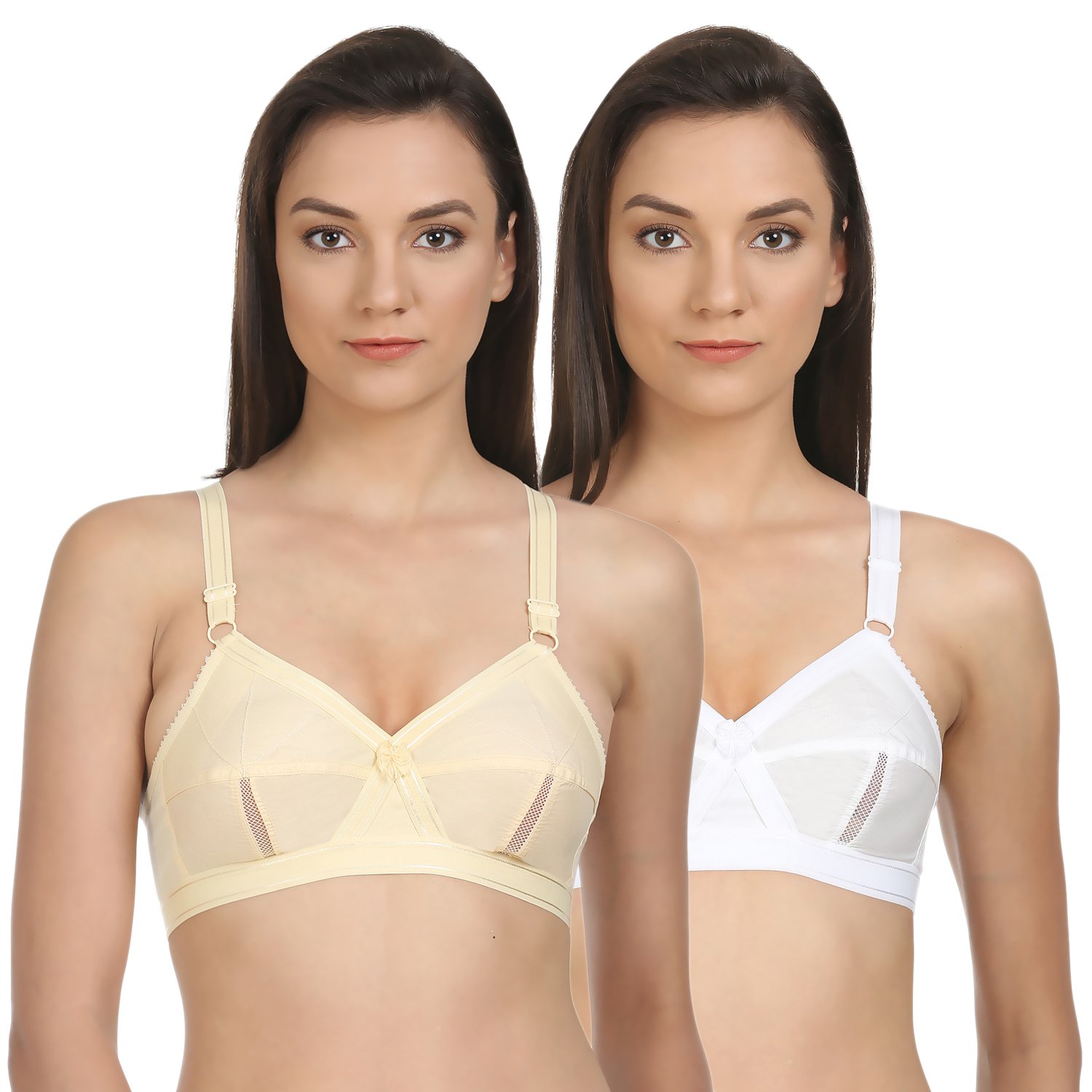 BODYCAREWomen's Cotton Pack Of 2 B-C-D Cup Full-Coverage Bra - Prtn-Ws