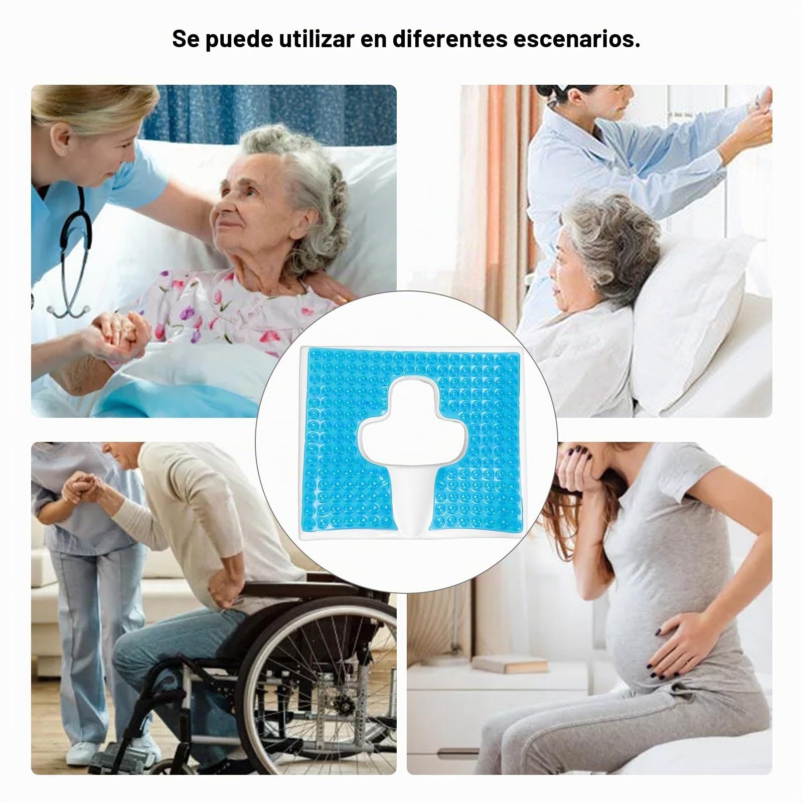 Cojines Antiescaras, Prevención Y Tratamiento de Úlceras por Presión En Coxis-Silla de Rueda, Cojín Antidecúbito para Ancianos Postrados, Apertura En Forma de T