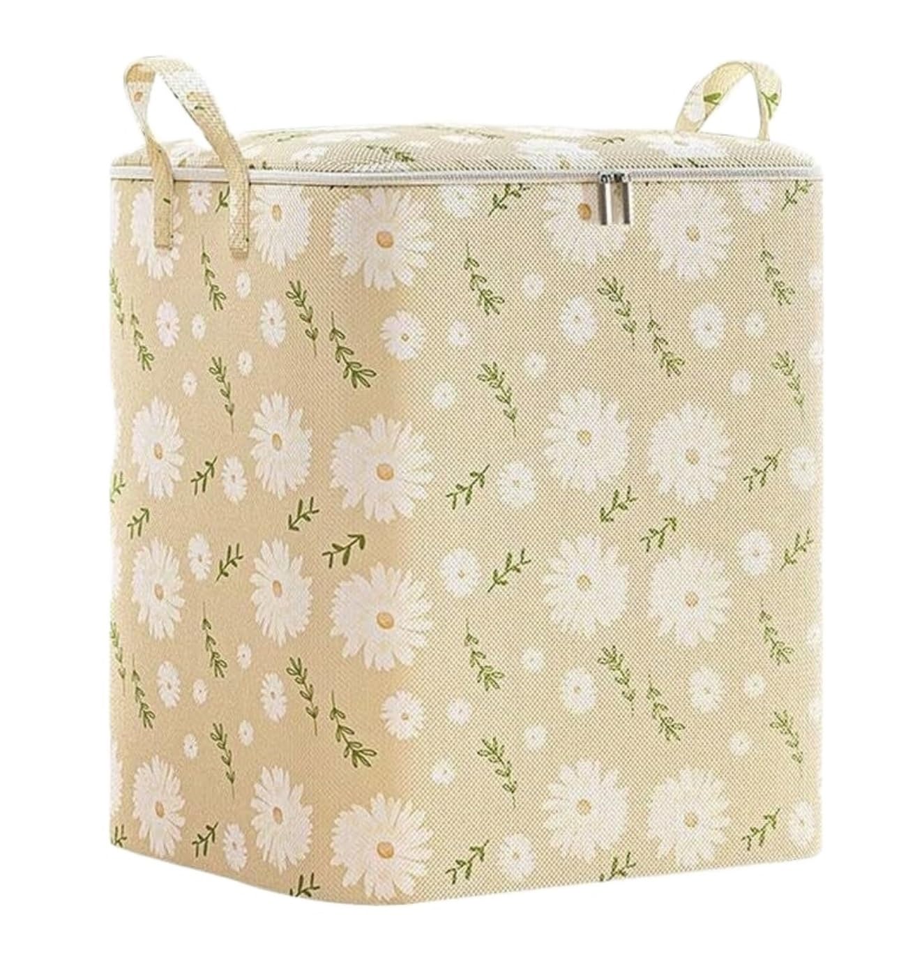 Bolsas Almacenaje Ropa Bolsa De Almacenamiento Para Ropa, Armario, Caja De Almacenamiento, Bolsa De Almacenamiento Portátil, Doble Cremallera Con Asa Organizador Armario Para Edredones(Yellow,38L)