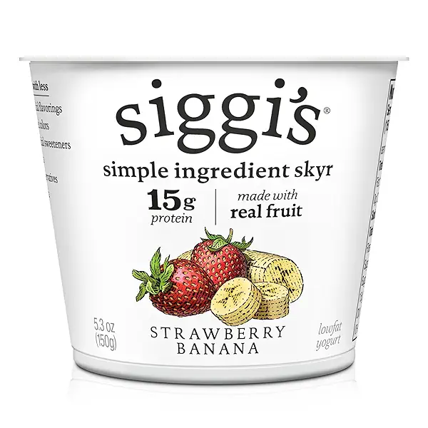 siggi’s Icelandic Skyr Lowfat Yogurt, Strawberry Banana, 5.3 oz., Single Serve Cup 1