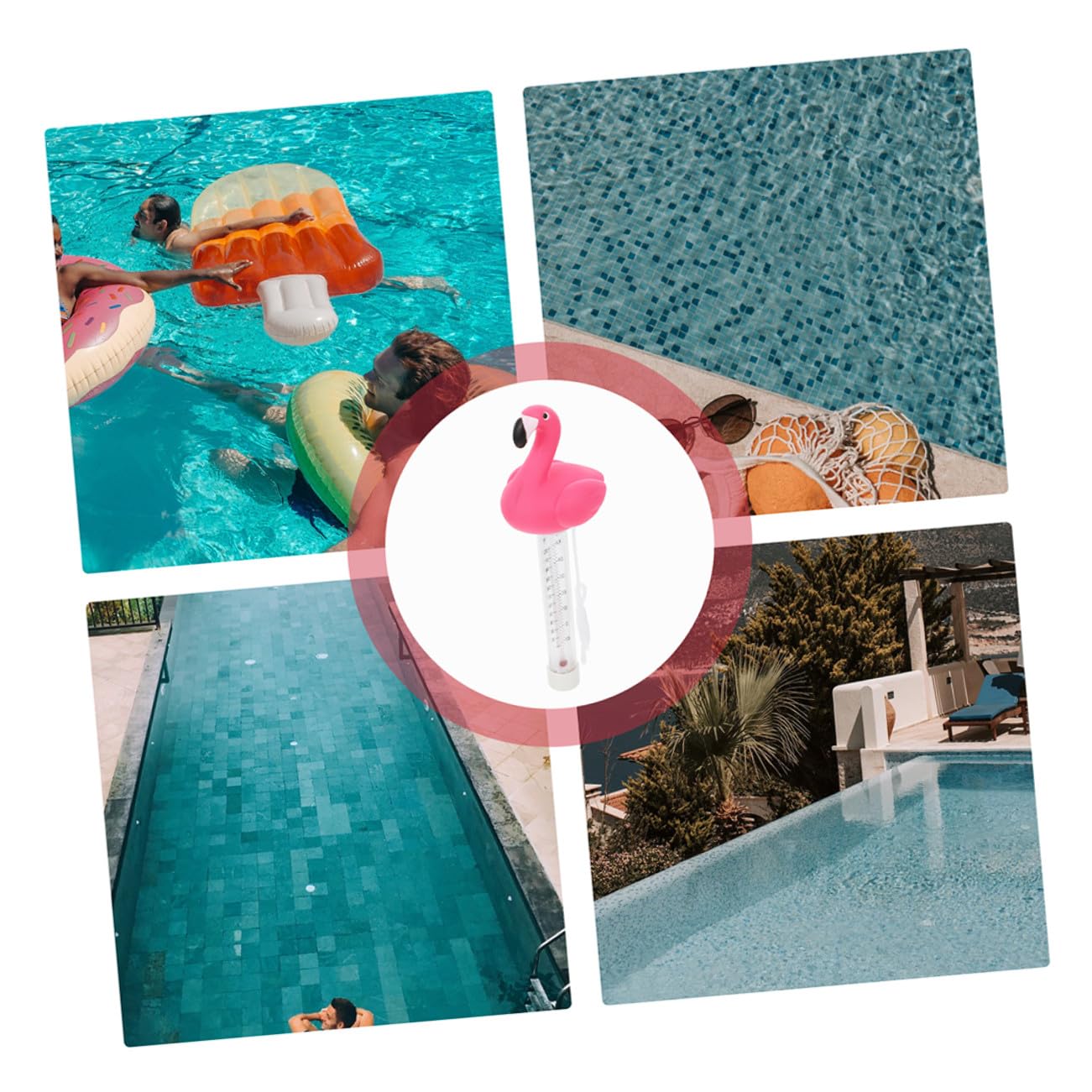 Floating Pool Thermometer 2pcs Water Temperature Thermometer for Swimming Pools Spas and Ponds Large Easy-Read Display