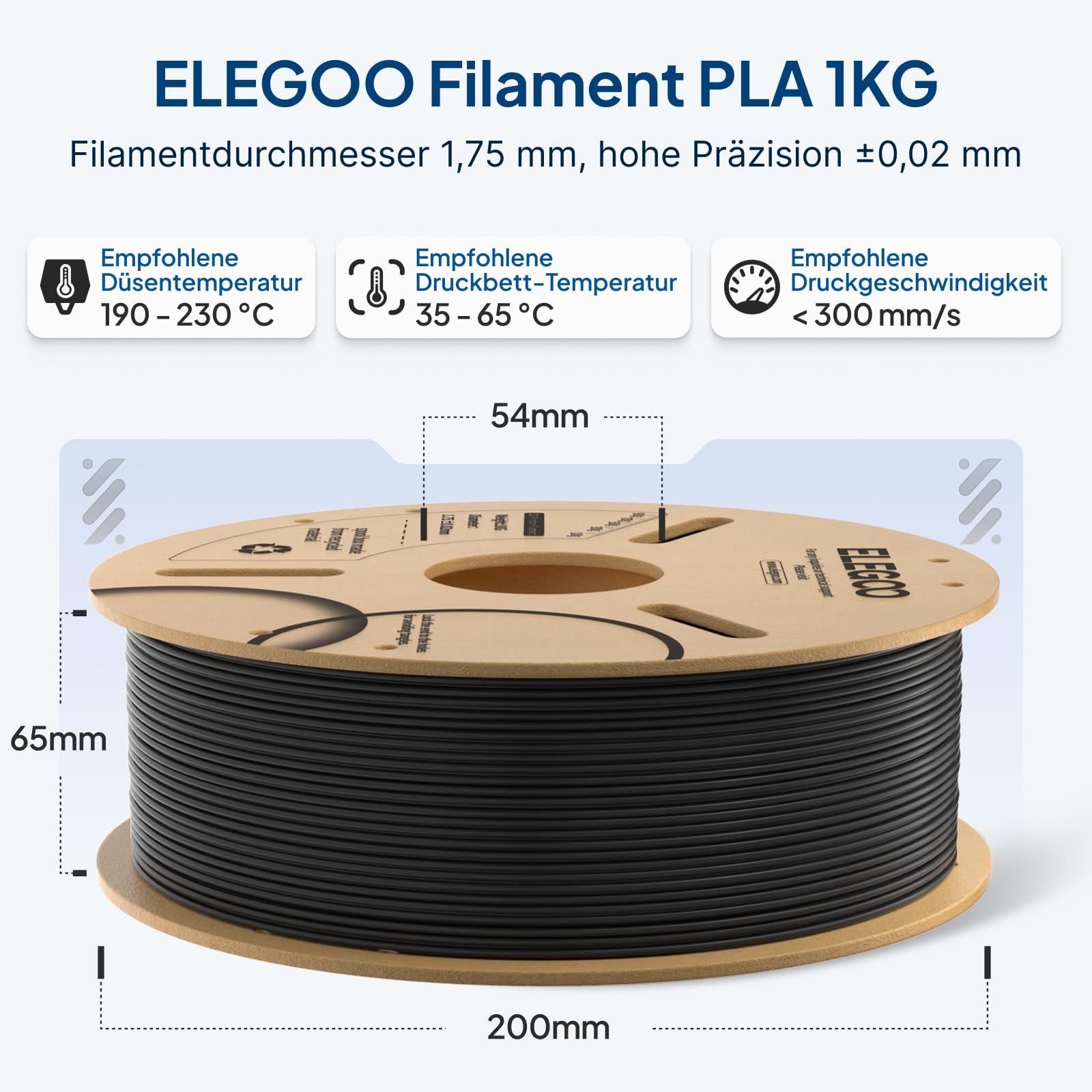 ELEGOO 3D Printer Starter Kit Für Centauri Carbon Mit PLA Filament, Beidseitigem Bauplatten-Set, Haftkleber, 0.4mm Gehärtetem Stahl-Düsenkit Und Anti-Vibrationsfüßen
