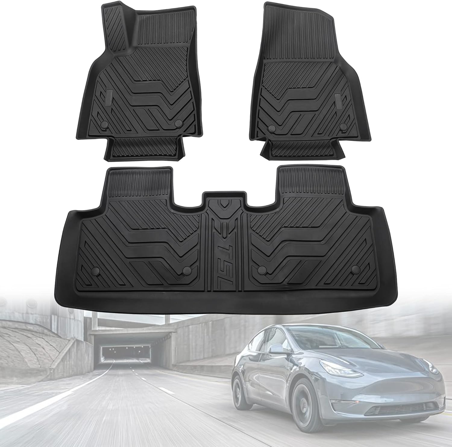 EOTH Floor Mats Compatible for 20202021 Tesla Model Y, Unique TPE All