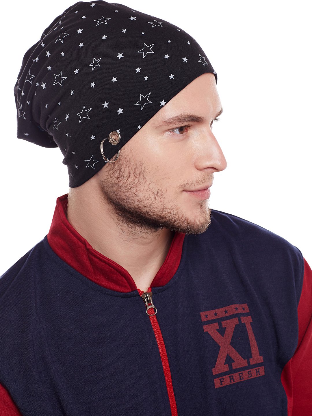 Mack Multicolor Blended Beanie Cap for Men(Pack of 3)-Ring_Cap_MLG_PRT1N_PRT1B_03-New 1