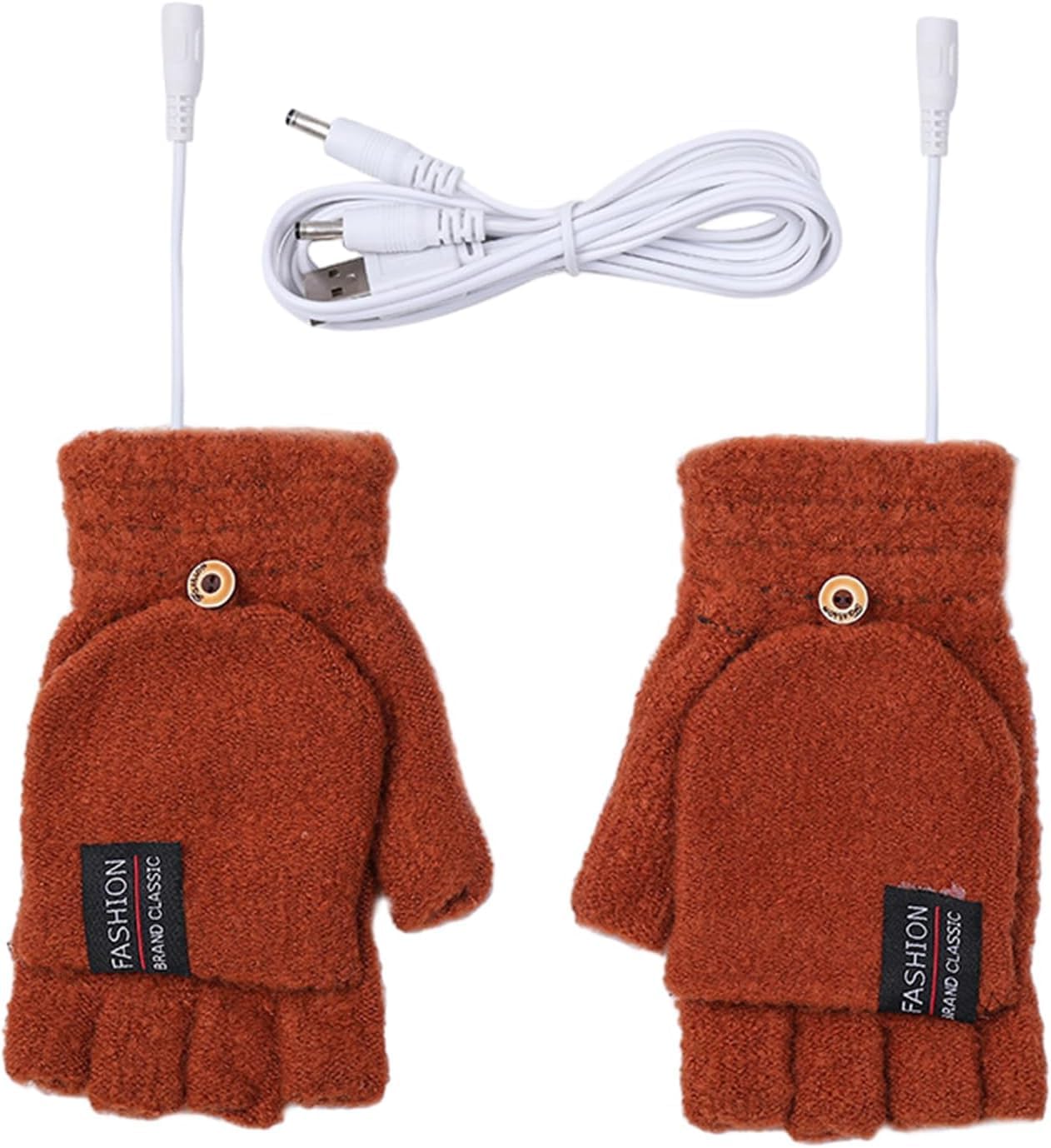 Cold Weather Gloves ，Winter Gloves,Soft Girls Gloves Warm Mittens Half & Full Finger USB Electric Heated Convertible Mitten For Winter Supplies