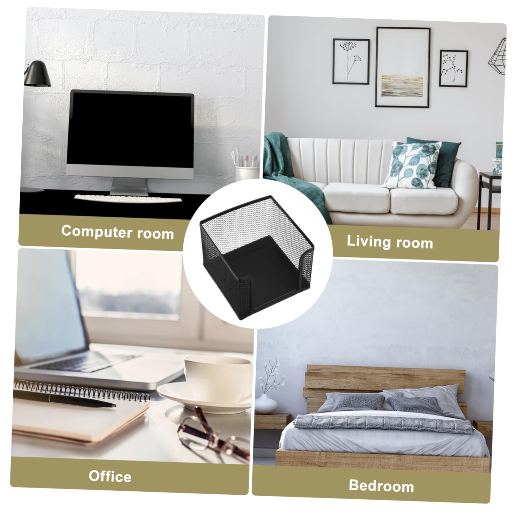 TEHAUX 12pezzi Portablocco Rete Per Memopad e Documenti Organizer Da Scrivania Per Ufficio e Casa