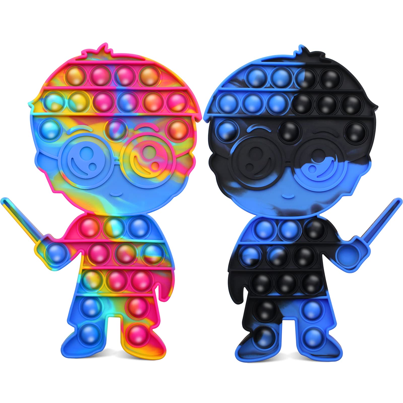 Photo 1 of 2PCS Fidget Toys Poppers Po-Pit Toy Push Pop Bubble Fidget Sensory Toy Stress Relief and Tactical Cellphone Pouch