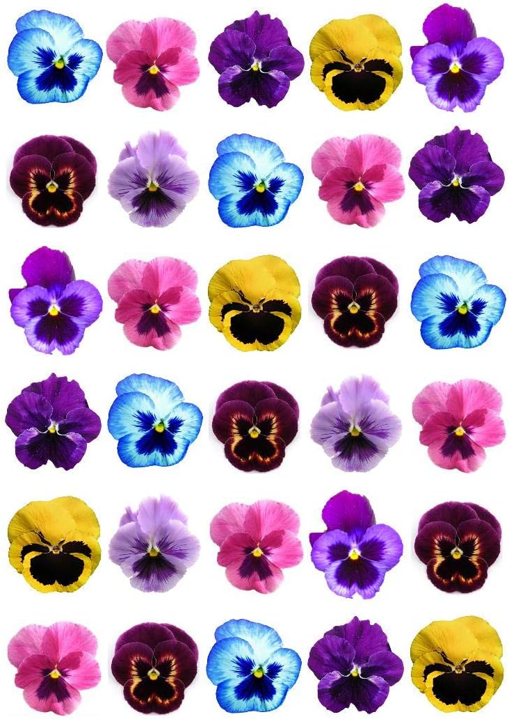 Décorations Comestibles Papier De Riz - Lot De 100 - Motifs Fleurs