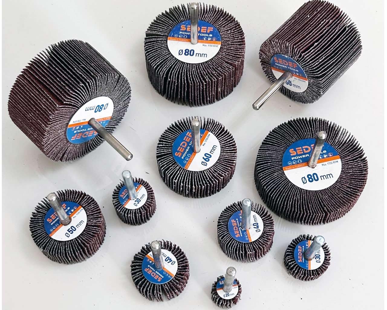 SEDEF POWER TOOLS 30X20 60 KUM SAPLI MOP ZIMPARA-10'LU PAKET