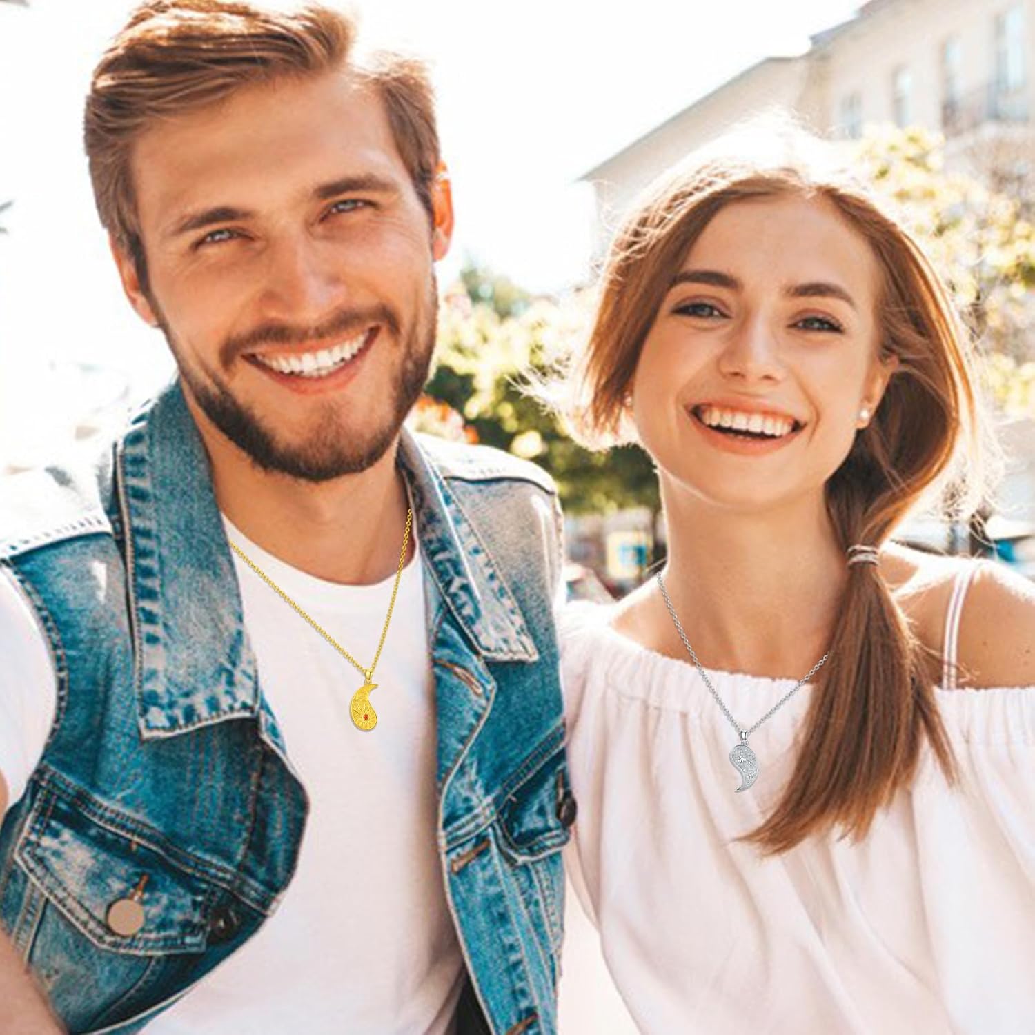 Yin Yang Dragon/Phoenix/Koi Fish Necklace 925 Sterling Silver Yin Yang Couples Matching Pendant Friendship BFF Necklace Jewelry for Her Him with Gifts Box - Image 2