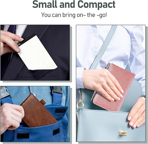 Miniatura 8 de WEMATE Juego de 10 soportes pequeños para bloc de notas, cuaderno de bolsillo, incluye mini soporte para bloc de notas de bolsillo con 8 recambios