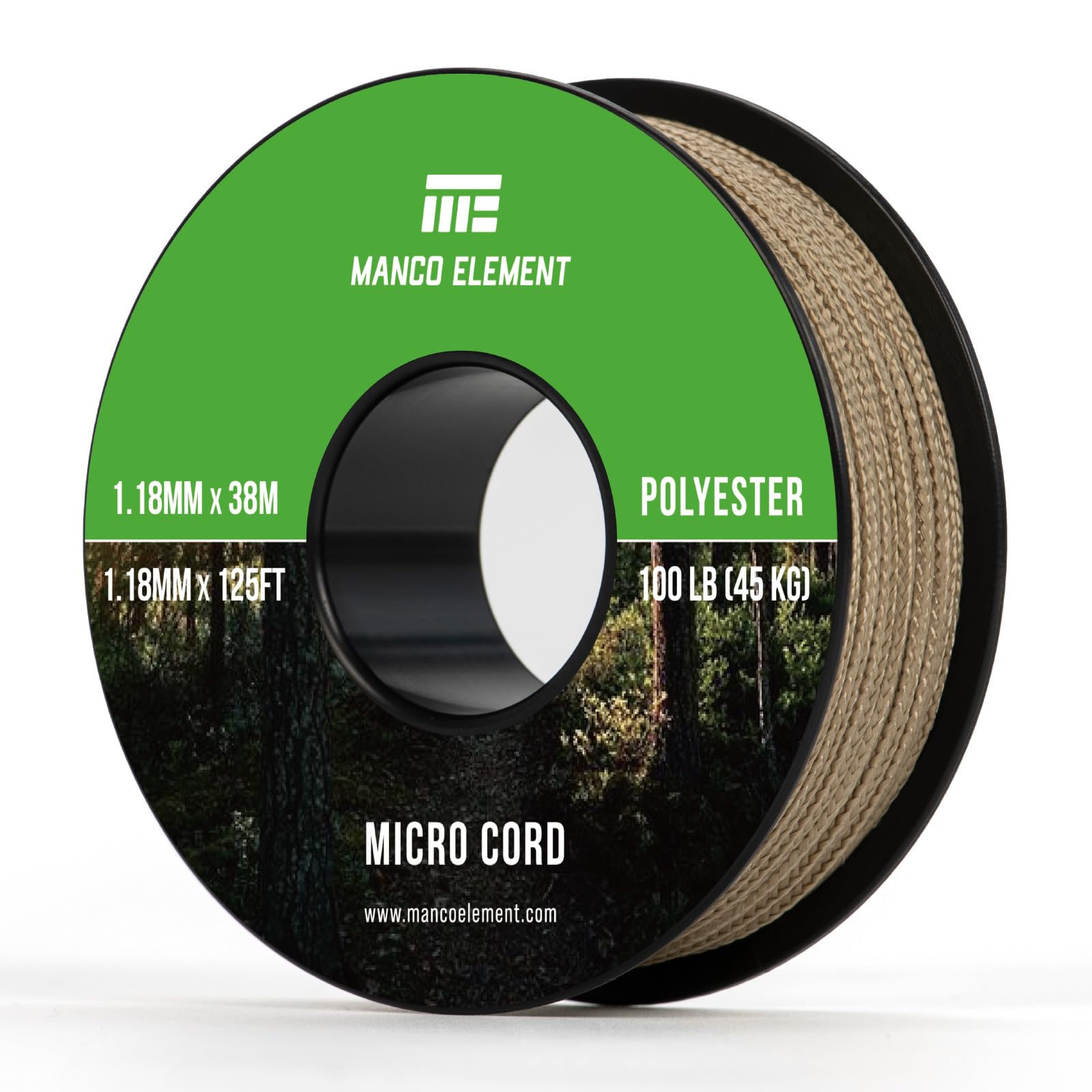 Manco Element Micro Paracord 1.18mm x 38m Micro Cord Thin Braided Rope โ image 1