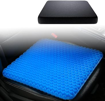 Cooling Gel Car Seat Cushion for Mercedes-Benz Clase Classe E-Class Klasse Sedan 4. Gen W212 2009-2015, Elastic Gel Seat Pad with Non-Slip Cover Breathable Office Home,with Cover-M