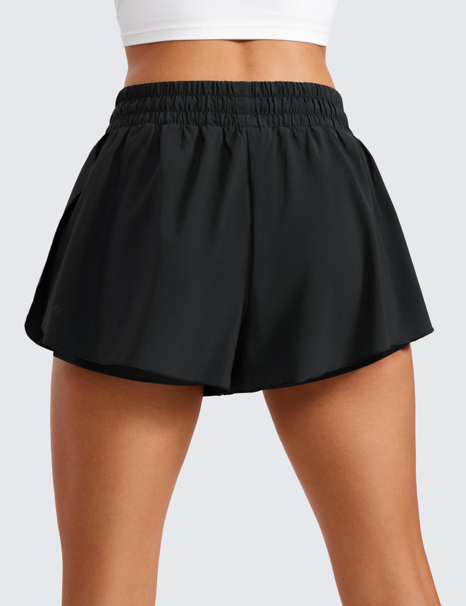 CRZ YOGA 2 - in - 1 Flowy Running Women's Shorts Jupe de Tennis à séchage Rapide à Haute Taille