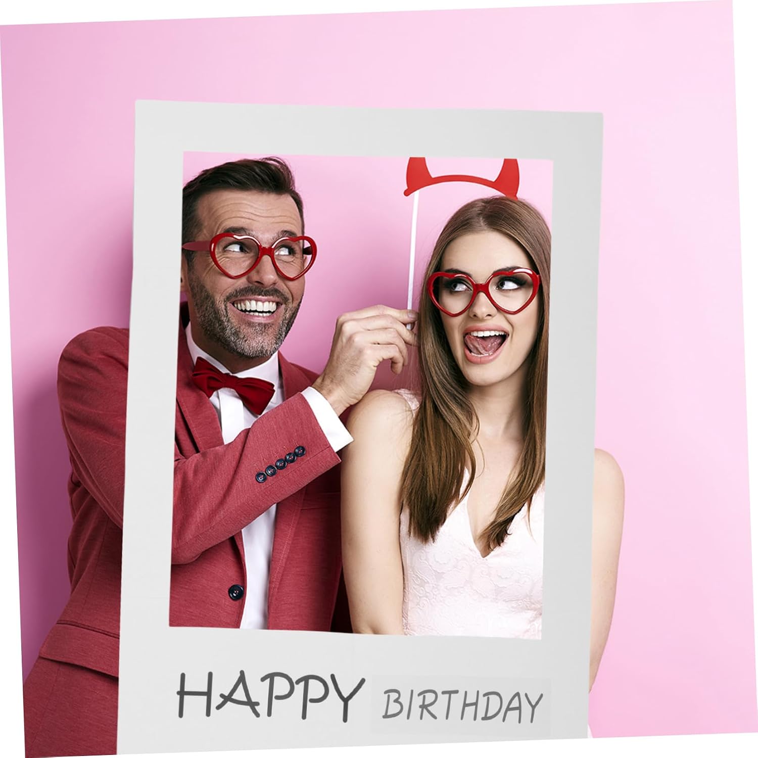 BESTOYARD Happy Birthday DIY Paper Picture Frame Cutouts Fun Photo Booth Props for Birthday Party Celebrations Unique Frame Props for Memorable Moments and Design