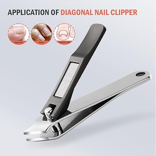 Miniatura 3 de BEZOX Cortaúñas de uñas – Cortadores de uñas elegantes para hombres y mujeres, cortauñas encarnadas – Recortador de uñas de viaje con estuche de lata