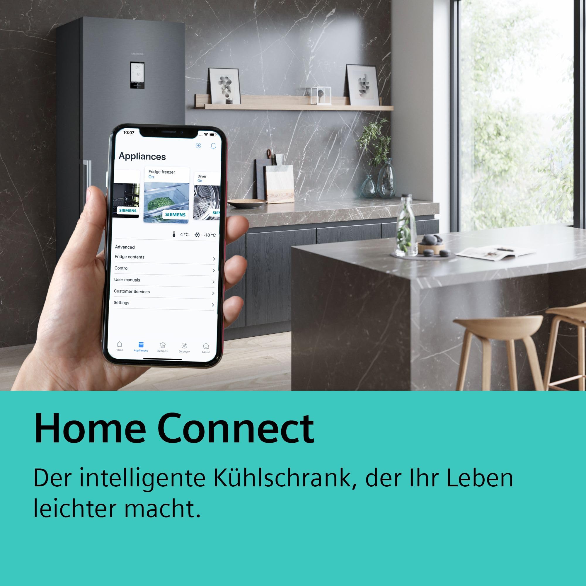 Siemens GU21NADE0 iQ500 Smarter Einbau-Gefrierschrank, Flachscharnier mit Softeinzug, 82 x 59,8 cm, 85 L Gefrieren, noFrost – nie wieder abtauen, freshSense - konstante Innentemperatur